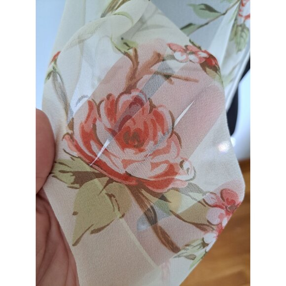 Laura Ashley Floral Sheer Scarf Rose Floral Print 59" Womens Accessory Cottage - Picture 3 of 6